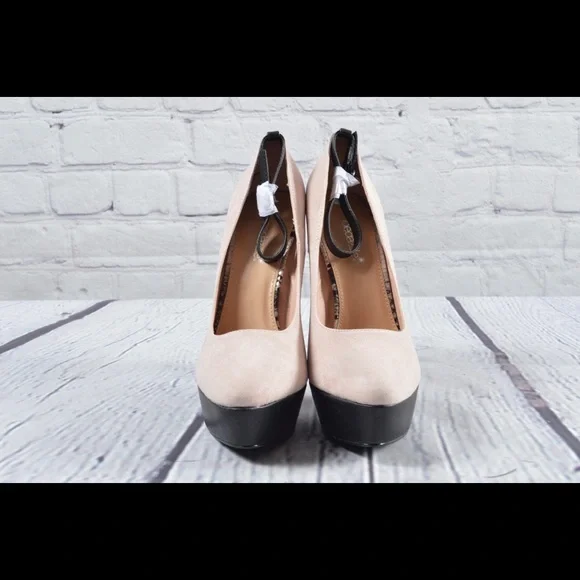 One Day Sale Kadence Suede Snake Skin Print Platform Pumps Size 8.5 - Picture 3 of 16